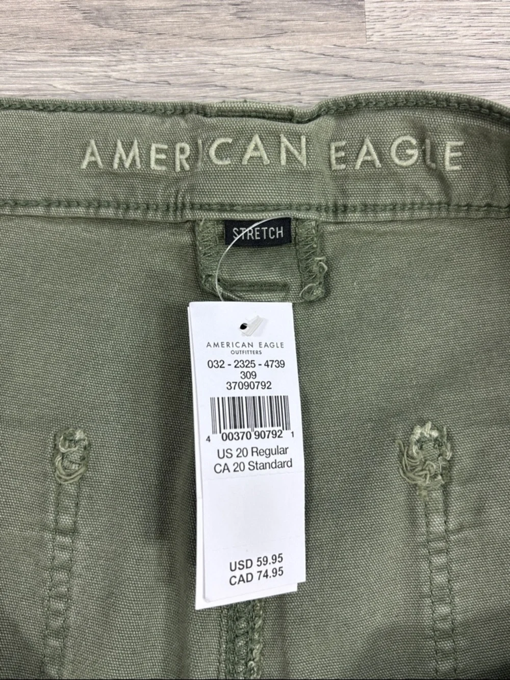 American Eagle High Rise Straight Cargo Pants - size 20 NWT - Picture 3 of 8